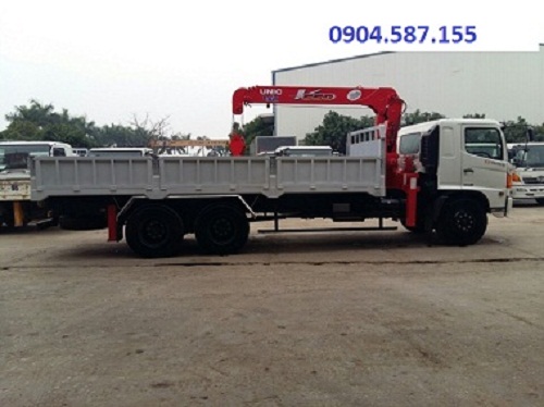 XE TẢI HINO FL8JTSA 15 TẤN thùng 7,6m gắn cẩu Unic URV554 - 5 tấn 4 đốt