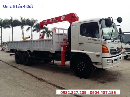 XE TẢI HINO FL8JTSA 15 TẤN thùng 7,6m gắn cẩu Unic URV554 - 5 tấn 4 đốt