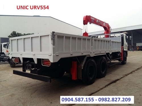 XE TẢI HINO FL8JTSA 15 TẤN thùng 7,6m gắn cẩu Unic URV554 - 5 tấn 4 đốt