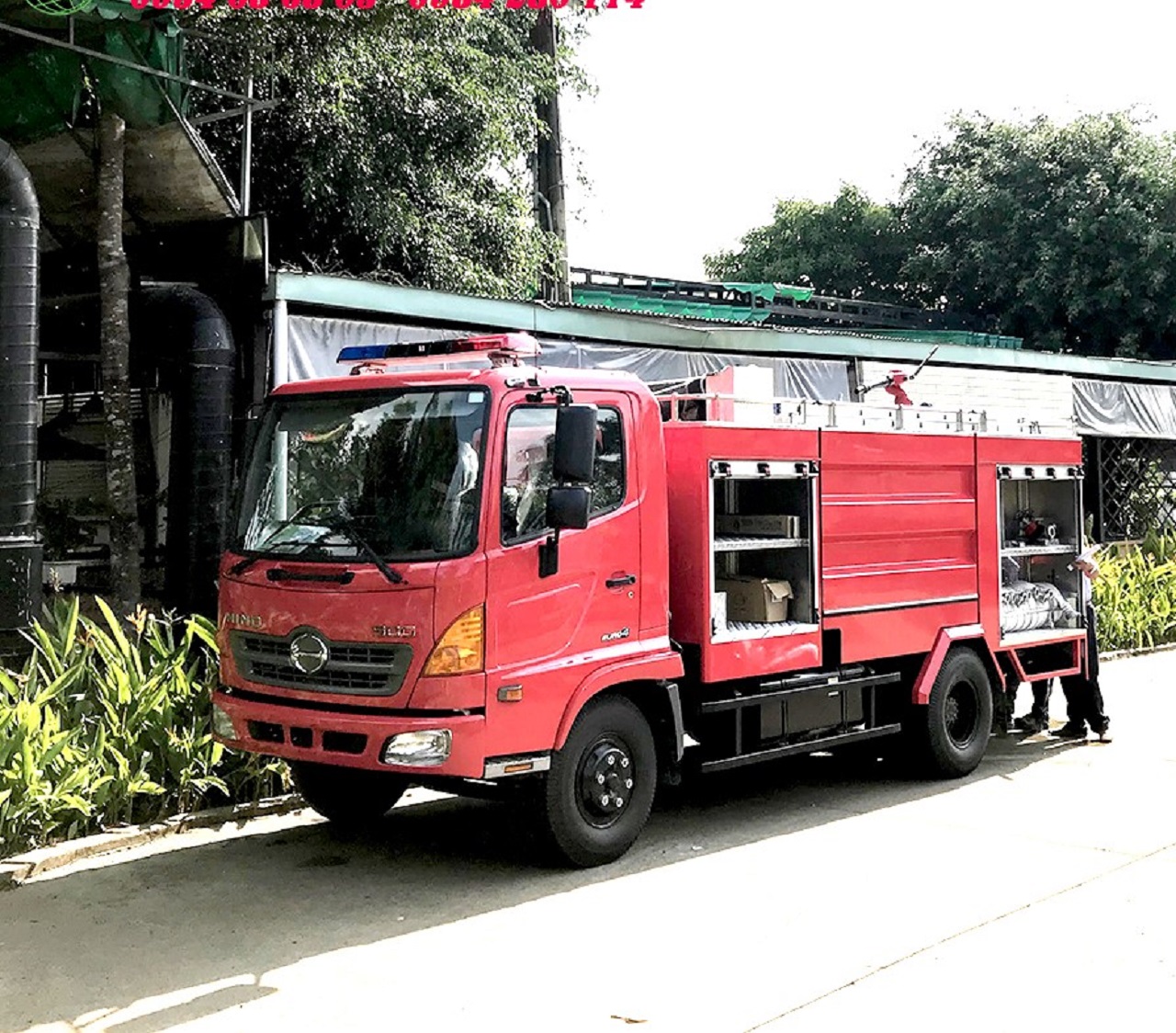 Xe cứu hỏa 4 khối hino FC cabin đơn|bán xe cứu hỏa hino 4 khối