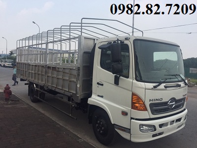 Xe tải hino FC9JLTC 6,4 tấn thùng bạt dài 6,8m