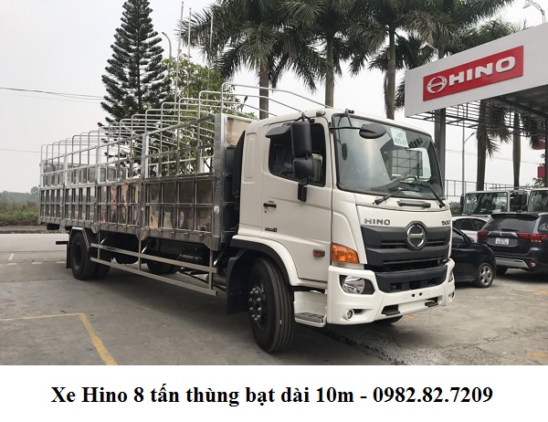 XE TẢI HINO 8 TẤN THÙNG MUI BẠT DÀI 10M