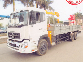 Xe tải Dongfeng 3 chân gắn cẩu Soosan 5 tấn