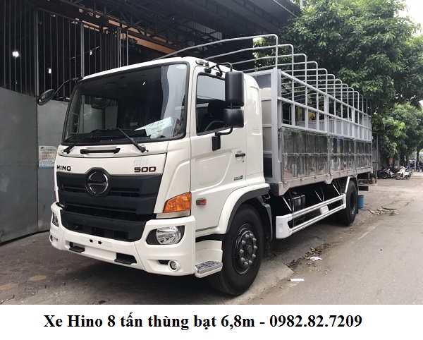 XE TẢI HINO 8 TẤN FG8JP7A THÙNG MUI BẠT DÀI 6,8M