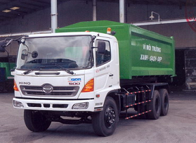 Xe tải Hino 3 chân FM chở Rác