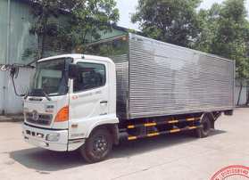 Xe tải Hino FC thùng kín có Bưởng Nâng Hạ
