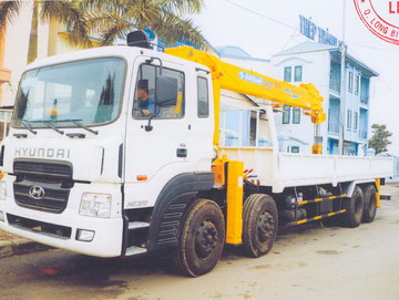 Xe tải hyundai HD320 gắn cẩu soosan 10 tấn