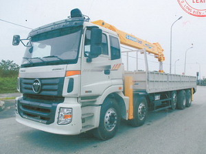 Xe tải Thaco Auman C34 5 chân gắn cẩu Soosan 10 tấn