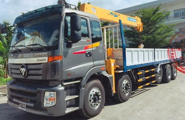 Xe tải Thaco Auman C34 5 chân gắn cẩu Soosan 7 tấn